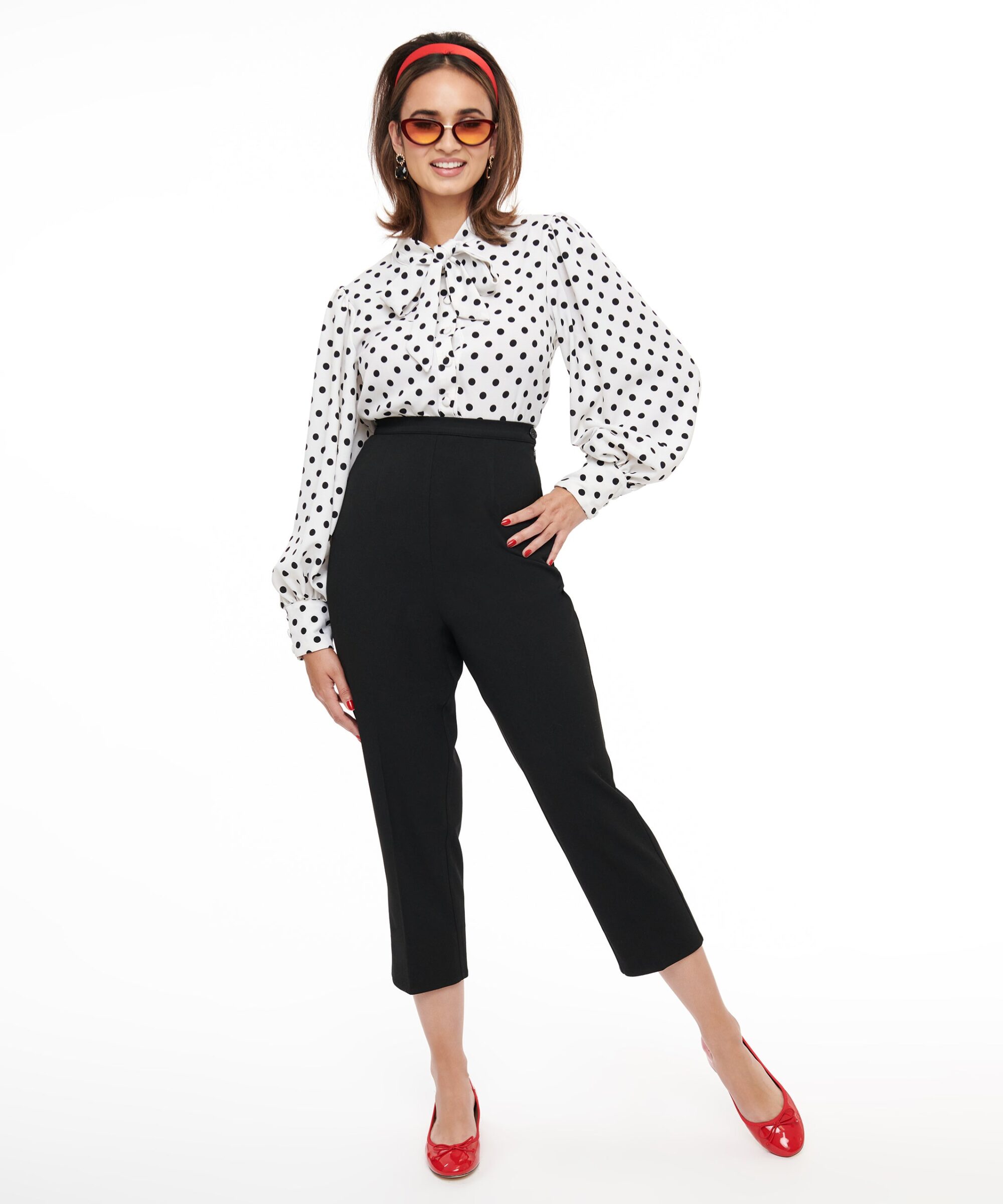 Collectif 1950s Black Nora Capri Pants