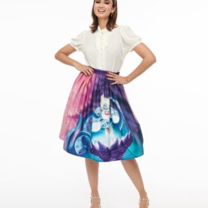 Disney Princess collection by Unique Vintage Ursula & Princess Ariel Print Gellar Swing Skirt