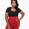 Steady 1950s Black & White Piped Sophia Top