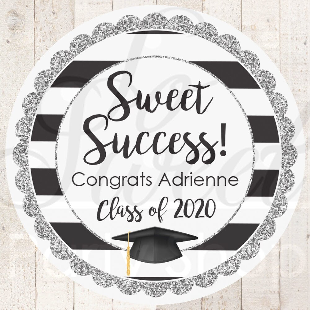 graduation-party-favor-stickers-sweet-success-congrats-grad-personalized-party-favor-class-of-2021-stickers-set-of-24-labels-1 #801694