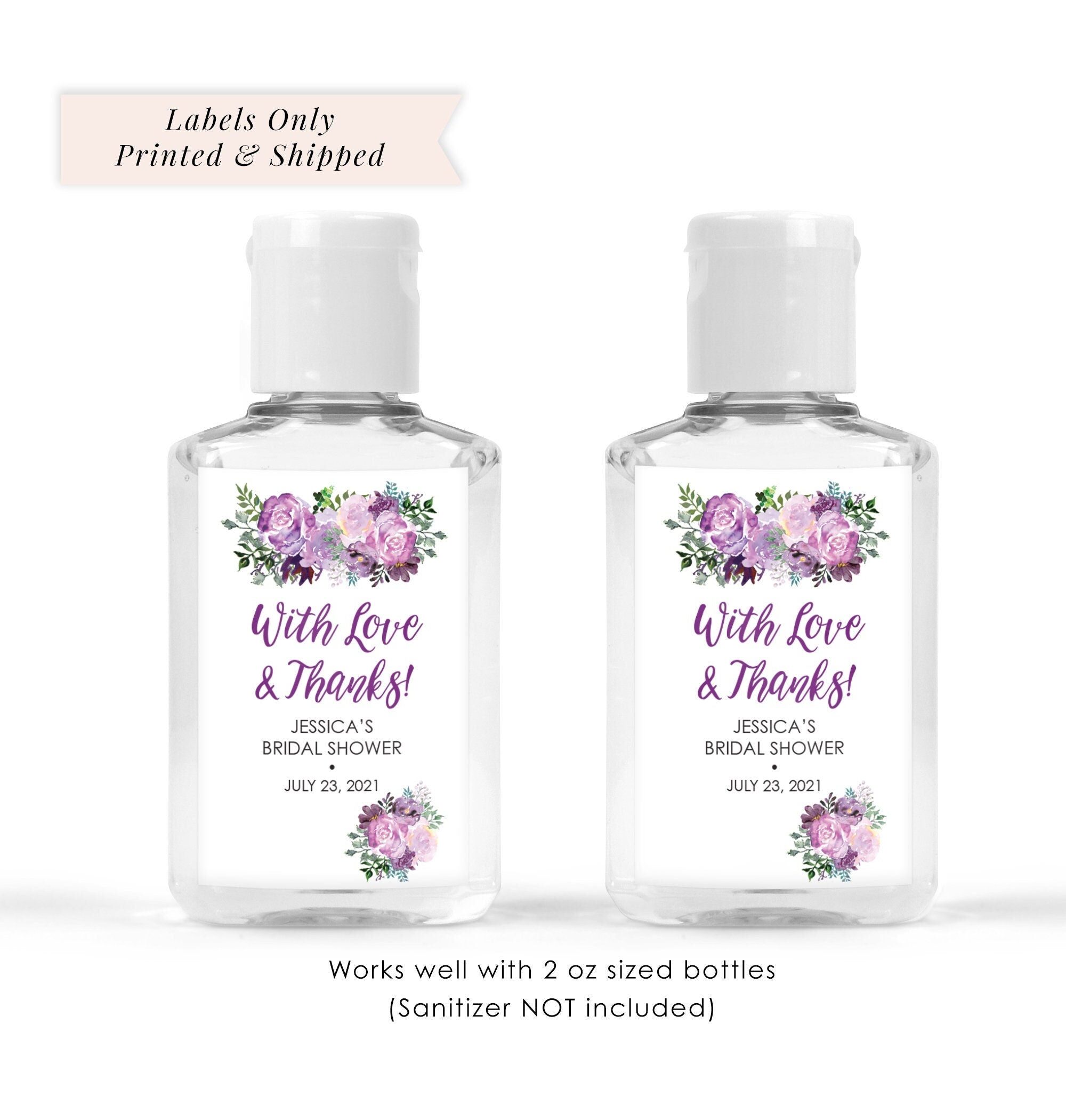 bridal-shower-hand-sanitizer-labels-purple-floral-wedding-favor-2oz-labels-bachelorette-party-hand-sanitizer-label-set-of-20-labels #796181